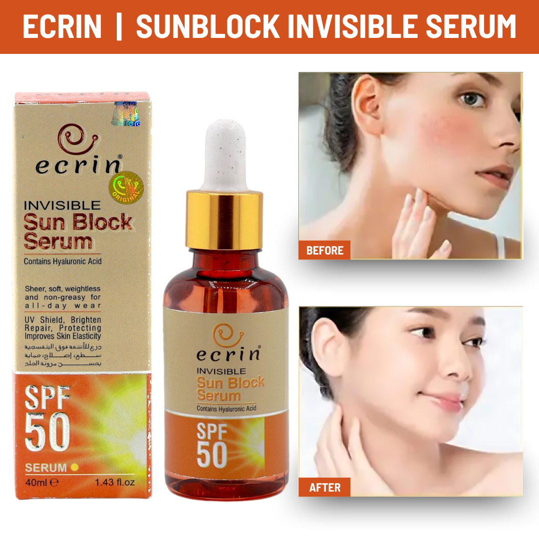 Ecrin Sun Block Serum (invisible) - 40ml - Get Incredible Results 