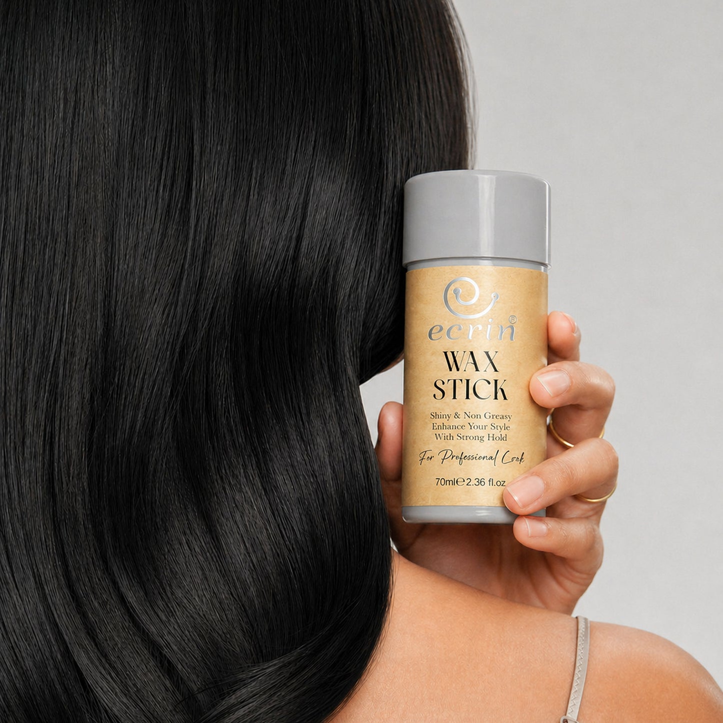 Ecrin Wax Stick – Strong Hold Hair Styling Stick for Flyaways, Frizz & Slick Back Styles | 70ml